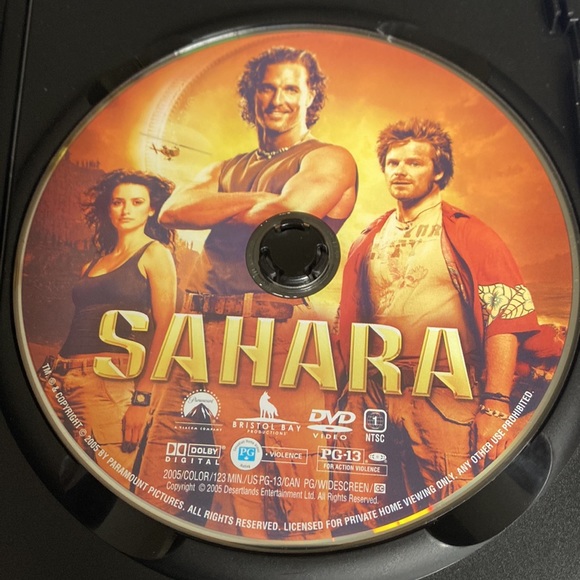 🎬PRICING🎬 Sahara DVD with Matthew McConaughey - Widescreen Edition - Picture 5 of 6